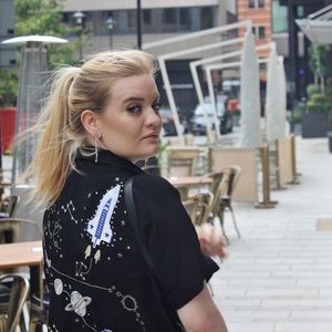 Topshop Space Embroidered Shirt